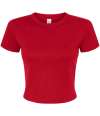 BL1010 1010 Bella Ladies Micro Rib Baby T-Shirt solid red blend colour image